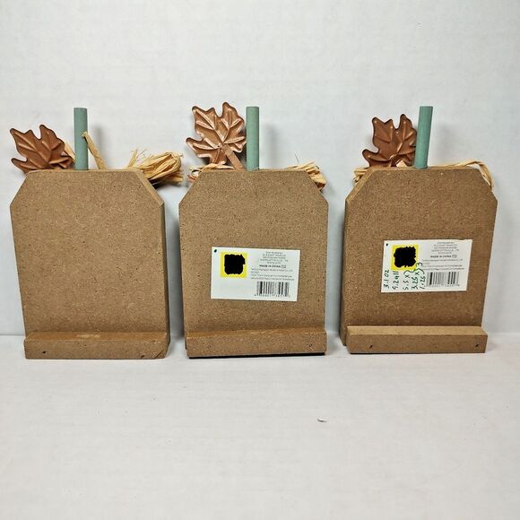 Lot of3 Grateful Hello Blessed Wooden Thanksgiving Tabletop Decor Multicolor New - Picture 4 of 12